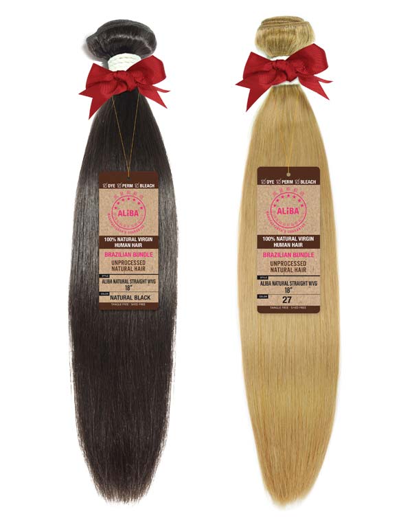 Aliba / Alibara 100% Natural Virgin Human Hair Brazilian Bundle - Straight