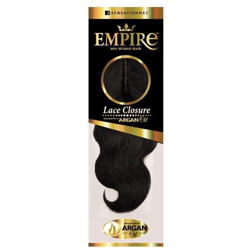 Sensationnel Human Hair Weave Empire 3-Way Parting Lace Closure Body Wave 12"