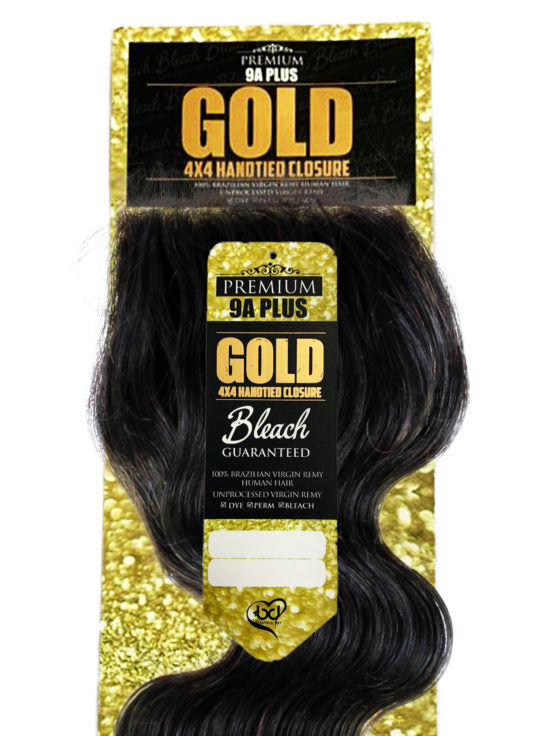 Beautiful Day Gold Bundle 100% Brazilian Virgin Remy Hair 4x4 Closure - Body Wave