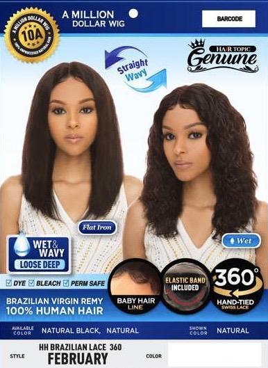 Hair Topic Genuine 10A HH Brazilian Lace 360 Wet & Wavy Wig February