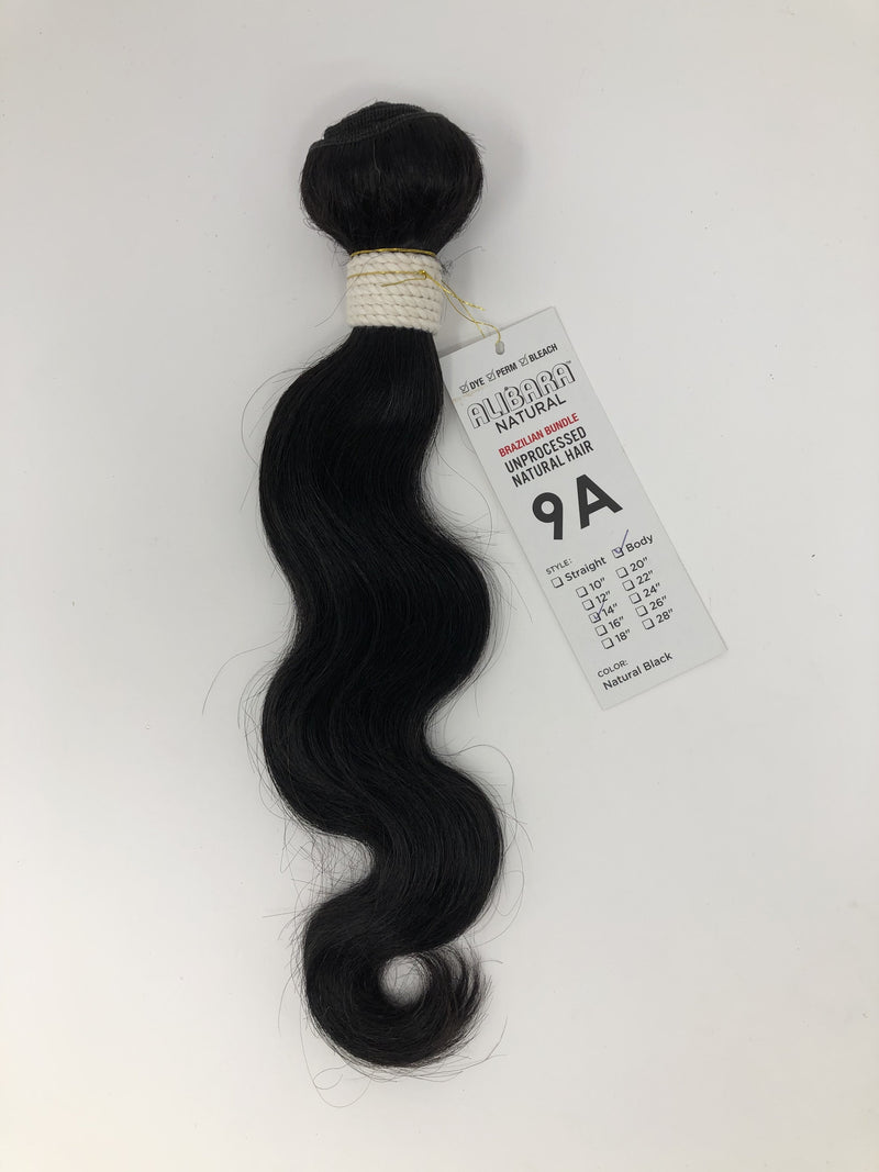 Aliba / Alibara 100% Natural Virgin Human Hair Brazilian Bundle - Body Wave