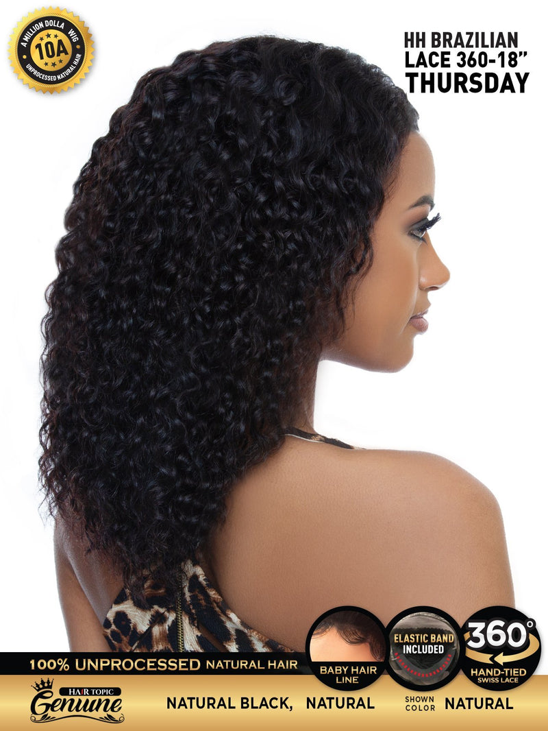 Hair Topic Genuine 10A HH Brazilian Lace 360-18" Wig THURSDAY