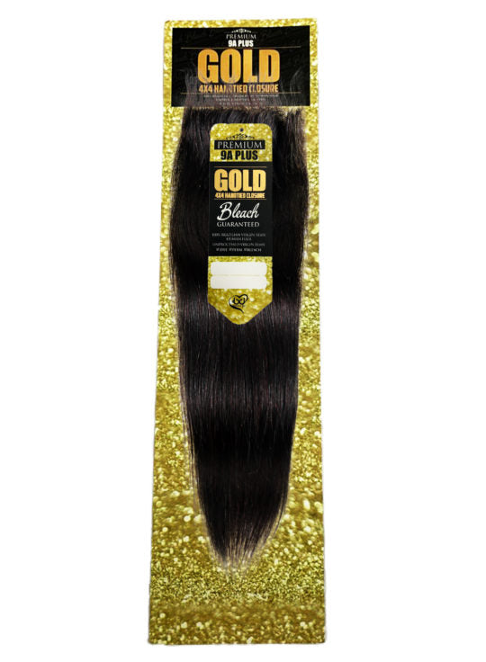 Beautiful Day Gold Bundle 100% Brazilian Virgin Remy Hair 4x4 Closure - Straight