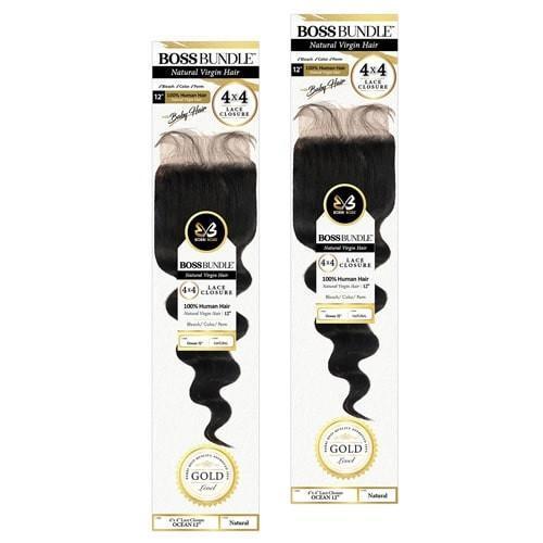 Bobbi Boss BOSS BUNDLE 100% Natural Virgin Hair Closure - Ocean Wave 12"
