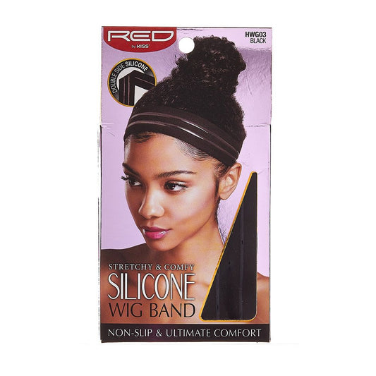 Red by Kiss Stretchy & Comfy SiliconeWig Band #HWG03 Black