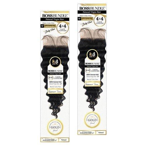 Bobbi Boss BOSS BUNDLE 100% Natural Virgin Hair Closure - Pineapple Deep 12"